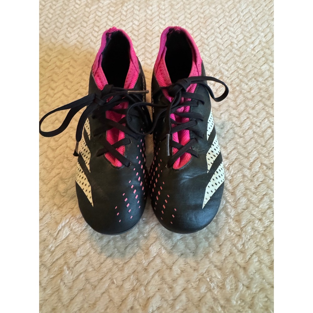 Adidas Predator Accuracy.3 FG Kids Soccer Cleats Black Pink Size 1 US